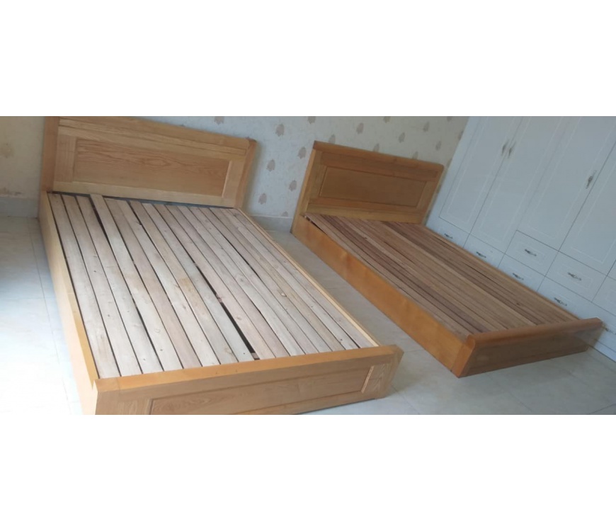 Giường 1m6 x 2m gỗ sồi